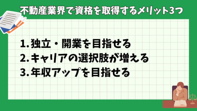 不動産業界で資格を取得するメリット3つ