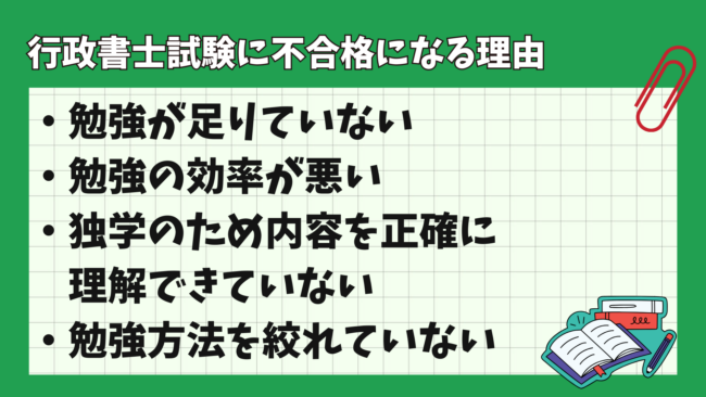 行政書士試験落ちたは当たり前? 不合格になる理由