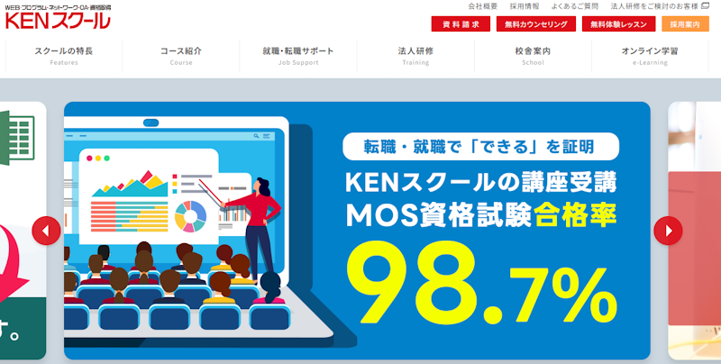 7位|就転職に強い『KENスクール』