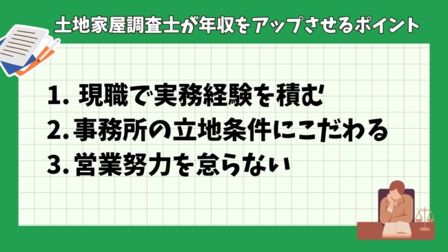 土地家屋調査士が年収をアップさせるポイント