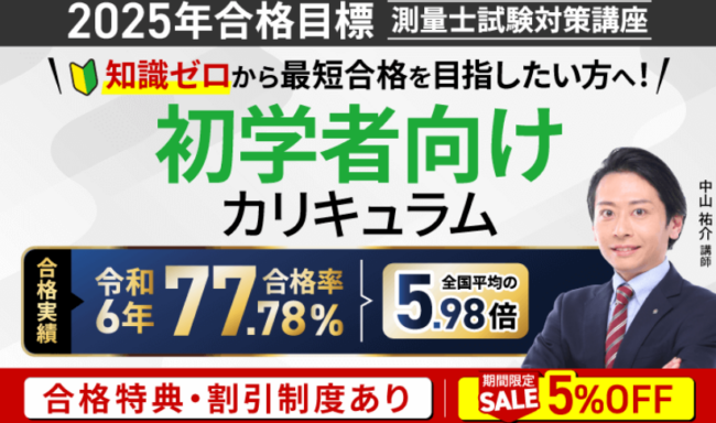 測量士試験講座のクーポン・セール情報