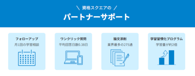 資格スクエア,パートナーサポート