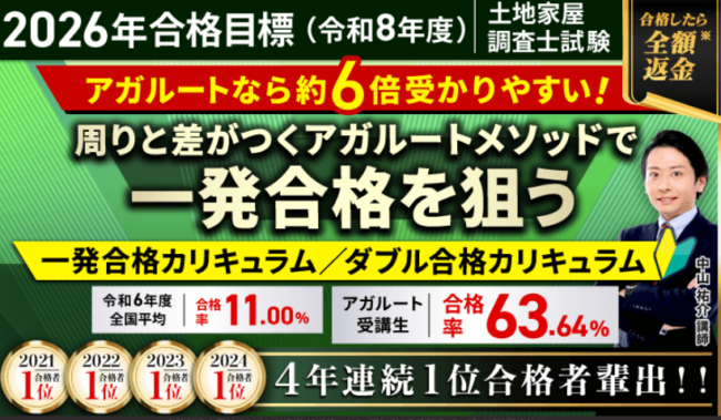 土地家屋調査士・測量士補試験講座のクーポン・セール情報